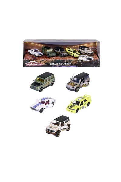 Simba MAJORETTE CASTHEADS SERIES SET OF 5 CARS 1:64 SCALE