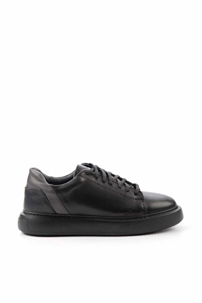 Bambi Siyah Gri Leather Erkek Sneaker E01395101143
