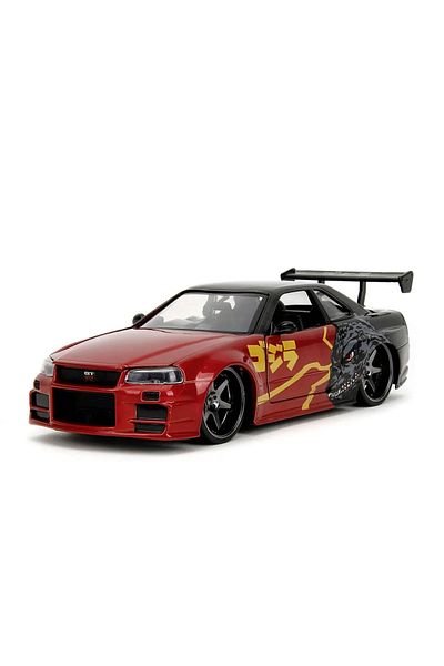 Simba JADA GODZILLA METAL CAR NISSAN SKYLINE GTR SCALE 1 TO 24