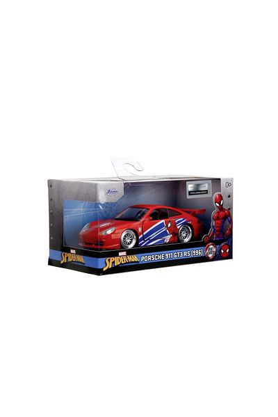 Simba JADA MARVEL SPIDER MAN PORSCHE 911 GT3 RS 1/32 SCALE METAL CAR