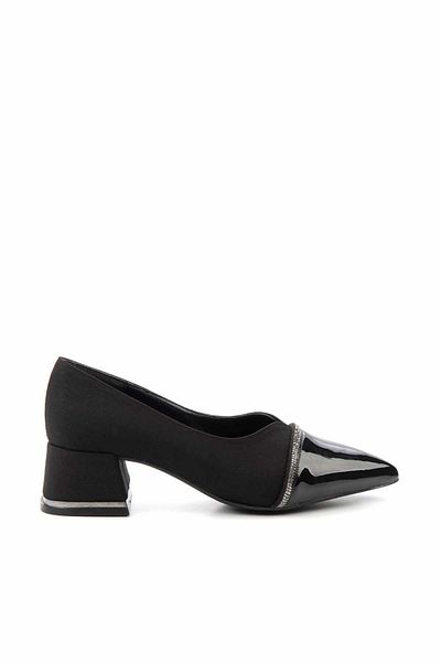 Bambi Matte Black Women's Classic Heeled Shoes K 01213024238