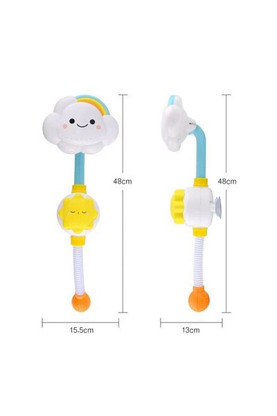 LUDIRO Dus Electric pentru Copii, Norisor Curcubeu, Lumini Led, Sistem de Prindere cu Ventuze