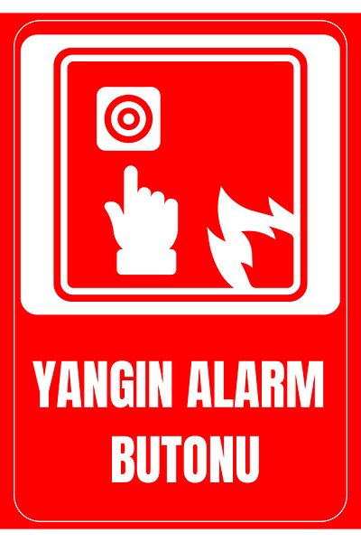 Girl Power 35 X 50 Fire Alarm Button Foil Printing Sticker Warning Sign