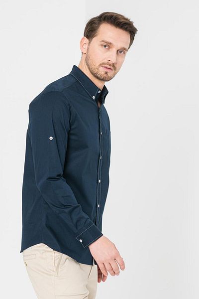 Pegas MEN'S CASUAL SHIRT DARK NAVY L