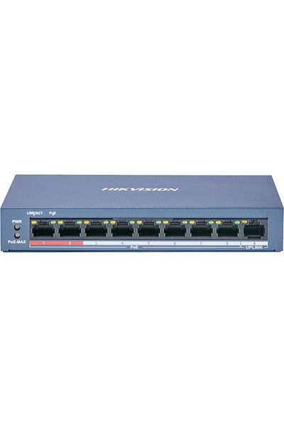 Hikvision Switch DS-3E0109P-E/M(B), 8-port, PoE