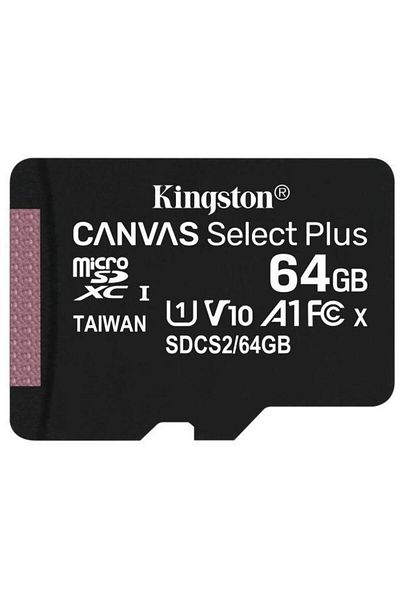 Kingston Card de Memorie MicroSDXC Kingston, 64GB, Select Plus, Clasa 10 UHS-I Performance, R: 100 MB/s