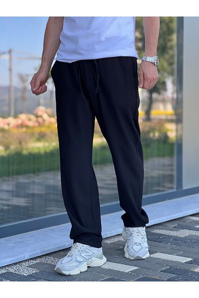 ElitWear Comfortable Fit Striped Twill Relaxed Trousers