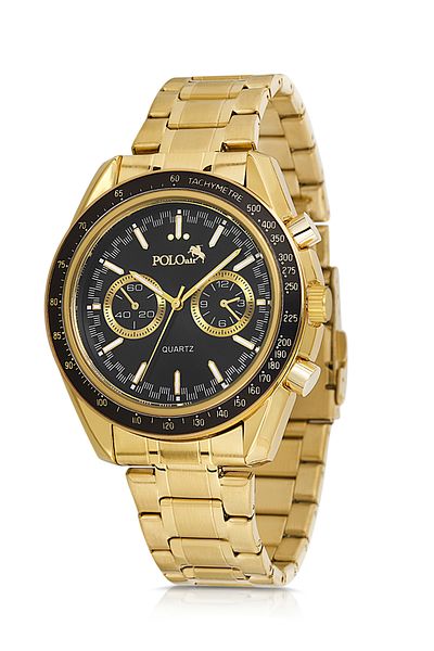 Polo Air Sport Case Men's Watch Gold Black Color Pl-0991E4X
