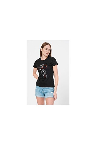 Pegas Tricou casual negru de damă, mărimea XS