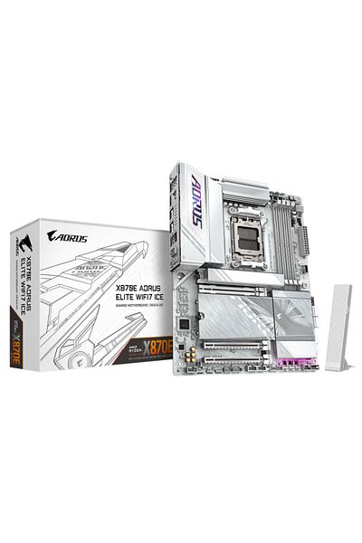 Gigabyte Placa de Baza X870E AORUS ELITE WIFI7 ICE AM5, 4x DDR5, 2x USB4 1x HDMI 1x front HDMI,