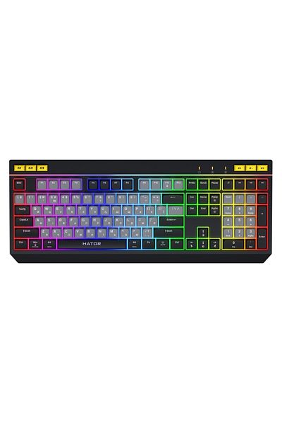 HATOR Icefall wired mechanical keyboard, USB connectivity, 1000Hz polling rate, RGB lighting