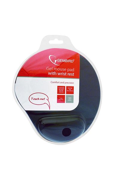 Gembird Mousepad Gembird, cauciuc si gel, 240 x 220 x 4mm, negru