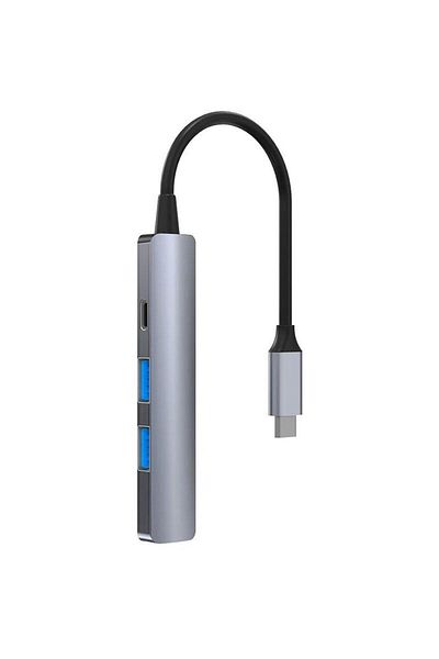 TELLUR Hub USB 3.1 Tellur, 4 port: 2xUSB 2.0 + 1xUSB-C + 1xUSB 3.0, gri