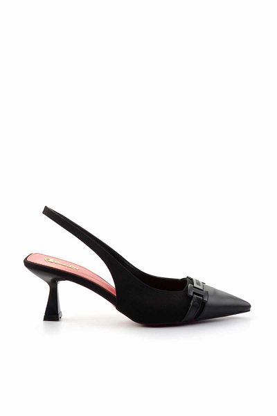 Bambi Black Matte Black Women's Classic Heeled Shoes K01231366209