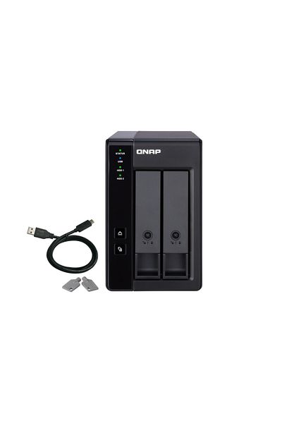 Qnap TR-002 2-Bay USB Extension, 2.5/3.5 SATA 6Gbps HDD (not included), 1xUSB3.11 (type-c), tower,