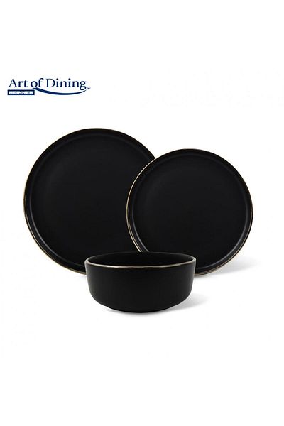 Heinner 18-PIECE CERAMIC TABLE SERVICE, IMPERIAL, ART OF DINING BY