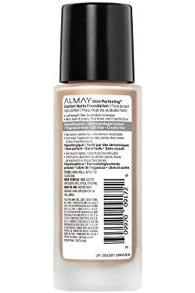 ALMAY Skin Perfecting Comfort Matte Foundation, Hypoallergenic, Cruelty Free - Cool True Beige, 1 Fl OZ