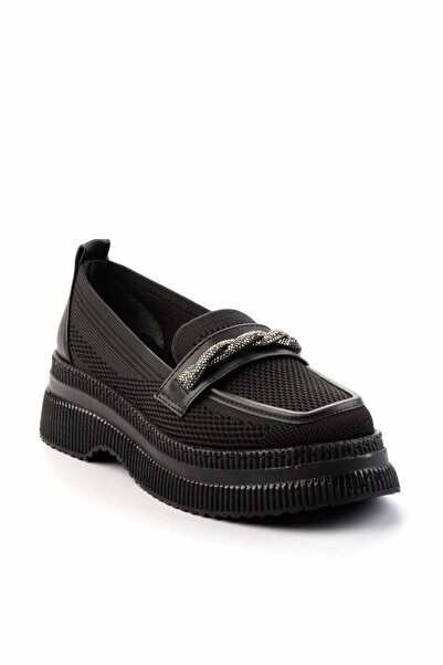 Bambi Siyah Kadın Loafer Ayakkabı K01474200882