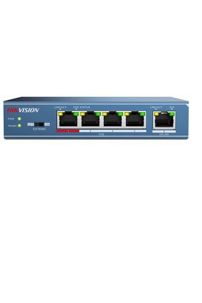 Hikvision Switch DS-3E0105P-E(B), 4-port, PoE
