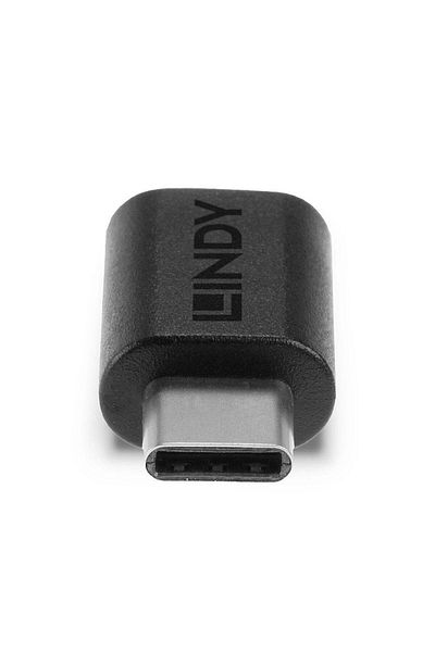LİNDY USB 3.2 Type C to C adapter, dimensions 26.5x13x7.5mm, supported bandwidth 20Gbps,