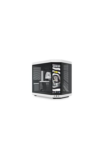 HYTE Y70 Mid Tower Case WHITE/BLACK, Tempered Glass, Expansion Slots 11, Drive Bays: 2x3.5