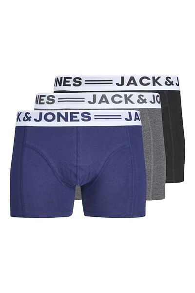 Jack & Jones Ανδρικά μπαούλα Blue Sense 3-pack Noos Boxer 12081832-Σκούρο γκρι