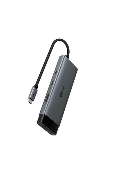 TP-LINK USB Type-C 7-Port Hub SPEC: 1 × USB-C Connector，1 × HDMI 4K 60Hz Port，1 × USB-C PD 100W Port，1