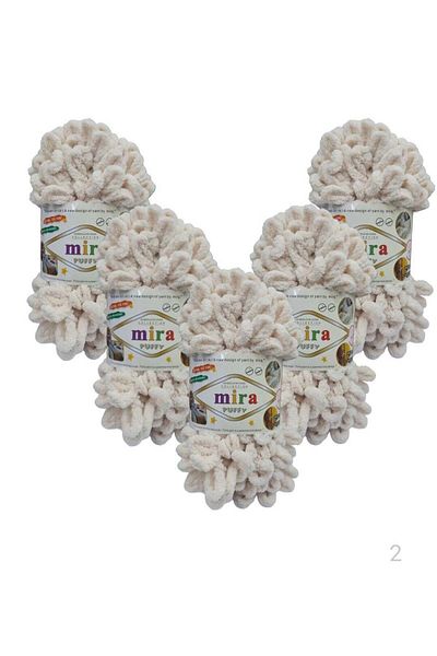 Mira 5 Rolls of puffy Wool Yarn for Blankets and Bedspreads