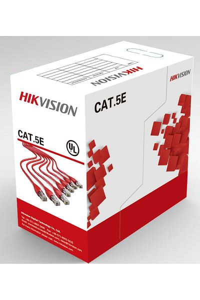 Hikvision U/UTP cable cat. 5E Hikvision, DS-1LN5E-S, 24AWG, full copper material, ANSI/TIA-568-C.2 PVC