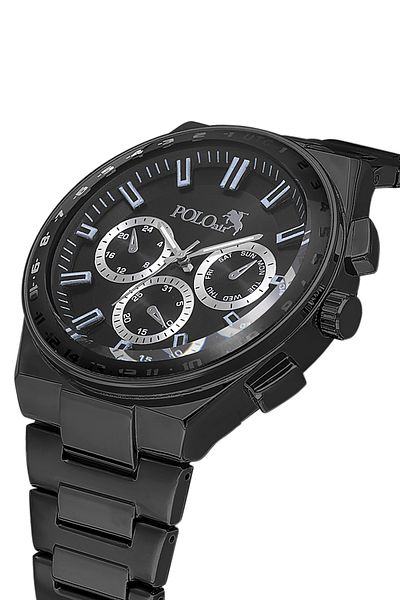 Polo Air Metal Case Men's Wrist Watch Black Color Pl-0990E1X