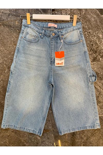 KOTOLOG Unisex Palaska Πίσω Πλαϊνή Τσέπη Λεπτομέρεια Σφυρί Μοντέλο Βερμούδες κάτω από το γόνατο Retro Capri