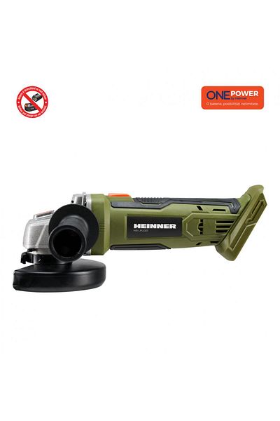Heinner ONE POWER by ANGLE GRINDER 18V 9500RPM (WITHOUT BATTERY AND CHARGER)