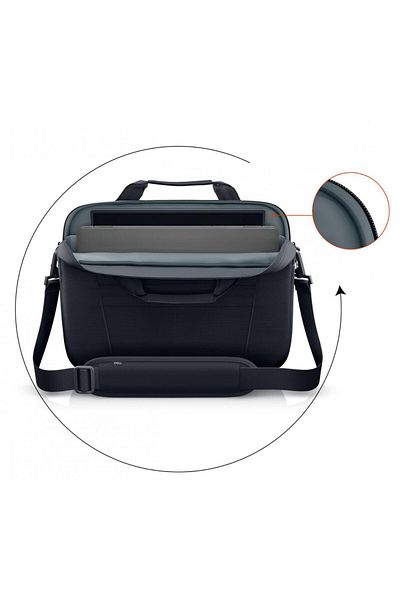 Dell EcoLoop Pro Slim Briefcase 15, Color: Black, Laptop Compatibility: Fits most laptops with