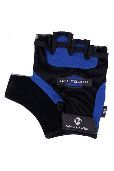 Pegas M-WAVE CYCLING GLOVES L, BLUE-BLACK