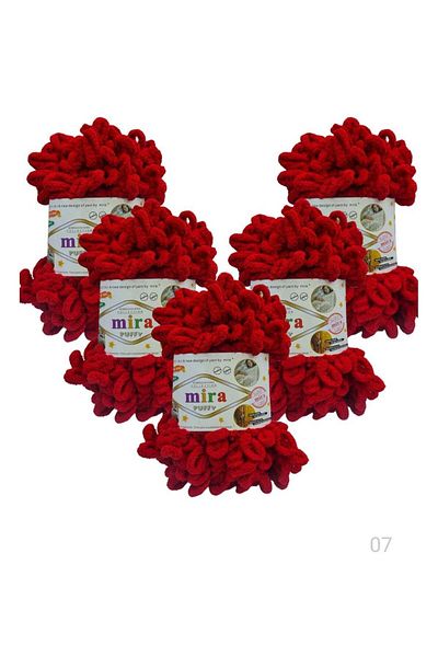 Mira 5 Rolls of puffy Wool Yarn for Blankets and Bedspreads