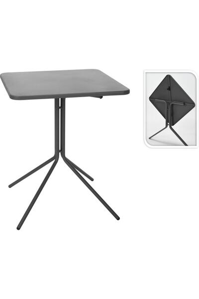 OEM Masa pliabila patrata 58x58xh70cm, gri inchis
