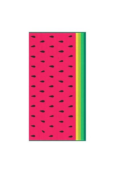 BREZIUM Beach Towel, Cotton, Perfect for Seaside and Pool, Red, 150x75 cm, BREZIUM