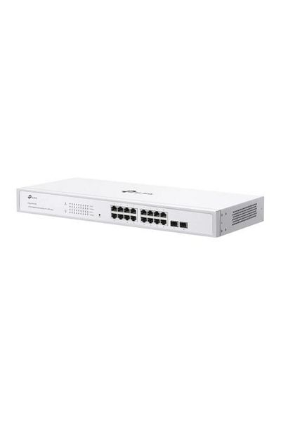 TP-LINK 16-Port Gigabit Smart Switch with 16× Gigabit RJ45 ports and 2× Gigabit SFP slots, Inte