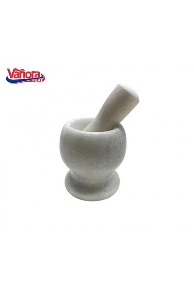 vanora MARBLE MORTAR AND PISTOL, DIA 9.5 CM, HOME (mix of two colors in box, 3 pcs/color)