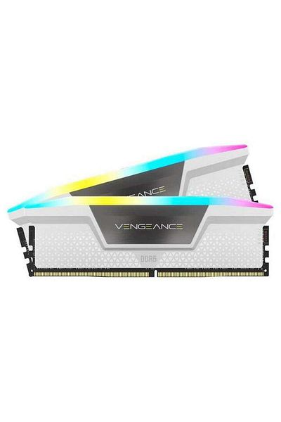 Corsair Memorie RAM Vengeance RGB White 32GB DDR5 6000MHz CL36 Kit of 2