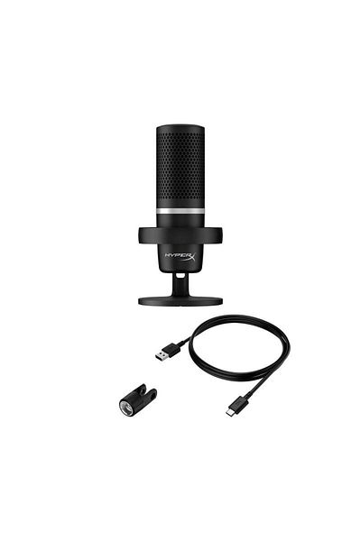 HP Microfon HyperX DuoCast, cardioid, RGB USB, Negru