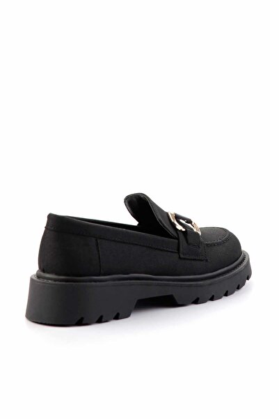 Bambi Siyah Kadın Loafer Ayakkabı K01246170504
