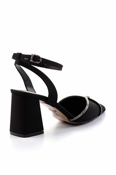 Bambi Matné černé platinové dámské klasické boty na podpatku K01231364738