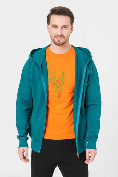 Pegas MEN'S CASUAL COTTON SWEATSHIRT PETROL-XL