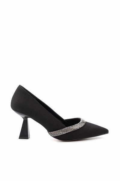 Bambi Matte Black Women's Classic Heeled Shoes K 01231342938