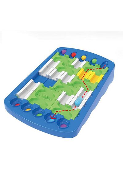LUDIRO Joc Puzzle Labirint Inteligent cu Bile, 60 de Moduri de Joc Posibile, 43 Piese