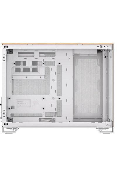 Corsair Carcasa 2500X Micro ATX Dual Chamber White/Bamboo Wood
