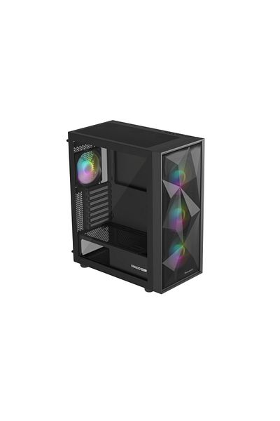 Genesis DIAXID 605 Mid Tower ARGB BLACK Case, Tempered Glass, 7 Expansion Slots, Drive Bay