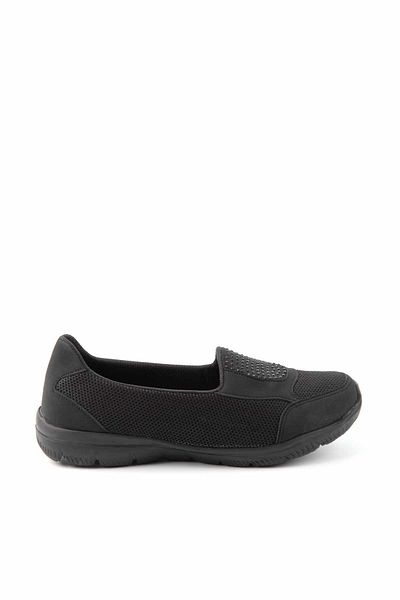 Bambi Schwarze Mesh-Damen-Freizeitschuhe K 01311221022