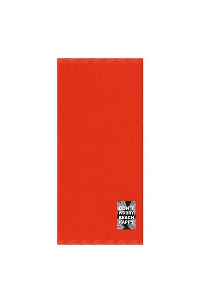 BREZIUM Beach towel made of cotton, ideal for the sea and pool, Orange, 170x90cm, BREZIUM
